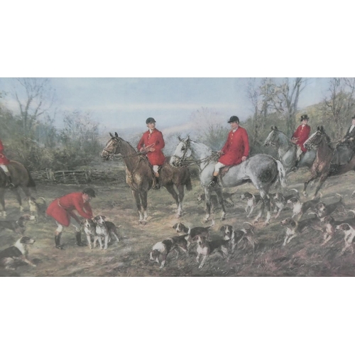 179 - A Framed Print Depicting Hunting Scene, 60cm Wide