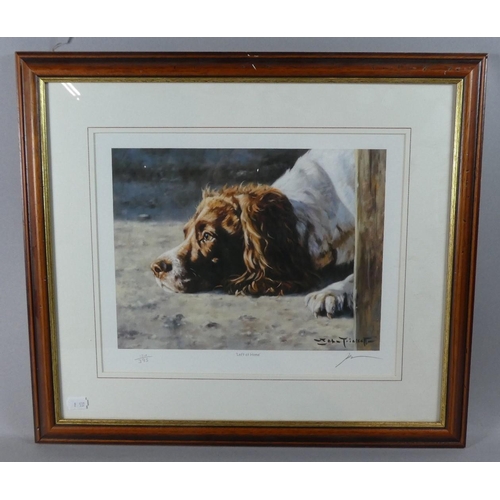 180 - A Framed Limited Edition Print of a Spaniel, 'Left at Home', Signed by the Artist in Pencil 126/395,... 