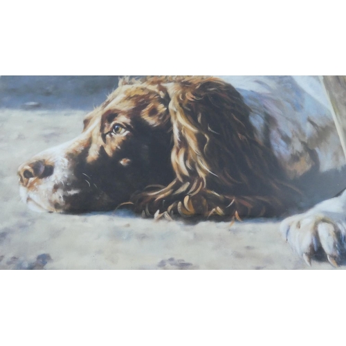 180 - A Framed Limited Edition Print of a Spaniel, 'Left at Home', Signed by the Artist in Pencil 126/395,... 