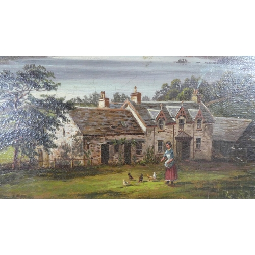 193 - A Gilt Framed English School Oil on Canvas 