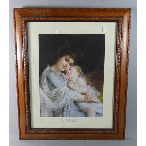 199 - A Framed Print 'Mother Dearest' Ebony Mayner (Born 1810), 42cm Wide