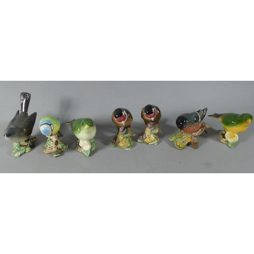 241 - A Collection of Seven Beswick Birds, Whitethroat with Chip to Beak