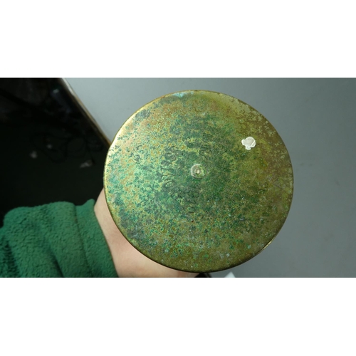 28 - A Trench Art Shell Inscribed with the County of London Rangers Badge, 