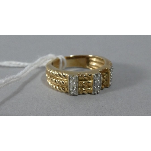 280 - A 9ct Gold and Diamond Ring, Size N, 4.5g