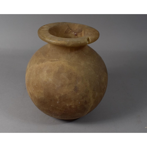 3 - A 19th Century Alabaster Vase, Chip to Rim, 20.5cm High