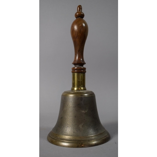 30 - A Vintage Handbell with Turned Wooden Handle, 27cm High