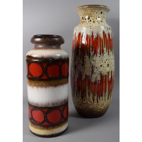 257 - Two German Glazed Vases, The Tallest 41cm