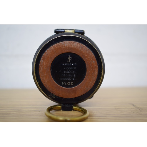 1 - A WWI Leather Cased Barkers Patent Military Handheld Prismatic Compass - Patents 1818/15 103019/16 1... 