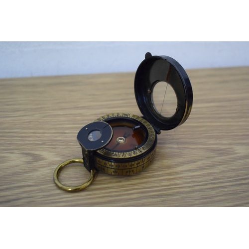 1 - A WWI Leather Cased Barkers Patent Military Handheld Prismatic Compass - Patents 1818/15 103019/16 1... 