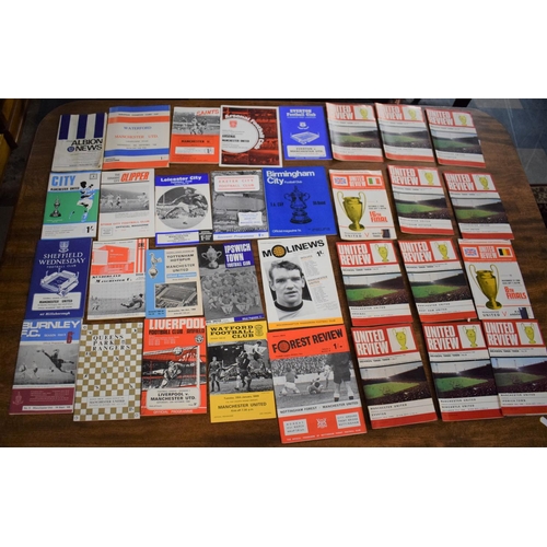 168 - Three Boxes of Mixed Programmes, Manchester United Home and Away, Season1968-9