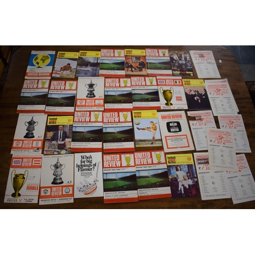 168 - Three Boxes of Mixed Programmes, Manchester United Home and Away, Season1968-9