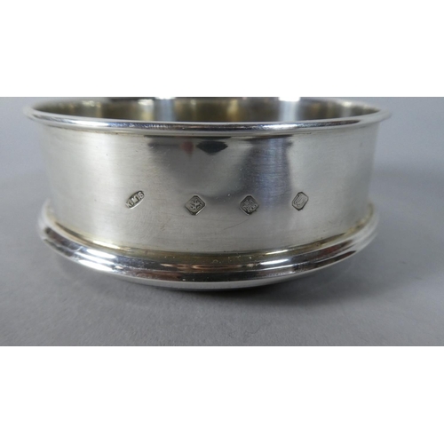 115 - A Silver Coaster, Edinburgh Hallmark, 9cms Diameter