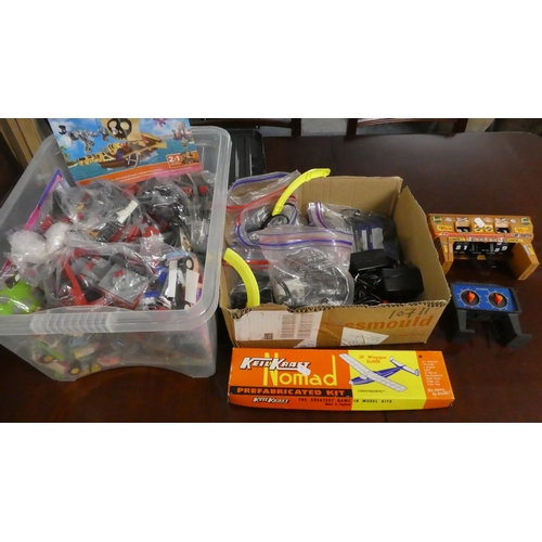 71 - A Box of Mega Bloks and a Box of Vintage Toys Etc.