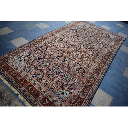 81 - An Antique Persian Hand-Made Farahan Carpet, 316 x 160cms