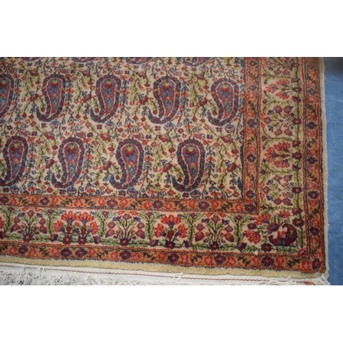82 - An Antique Persian Hand-Made Kashan Rug, 150 x 94cms