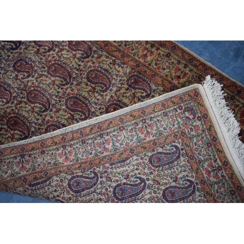 82 - An Antique Persian Hand-Made Kashan Rug, 150 x 94cms