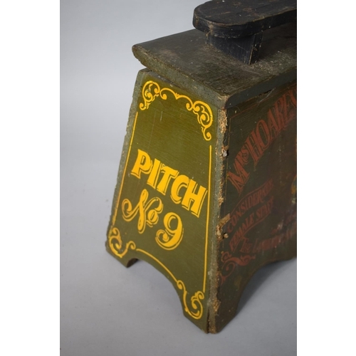 2 - A Vintage Style Pine Shoe Cleaning Box with Painted Decoration, 'Mrs Hoares Guest House', Hinges in ... 