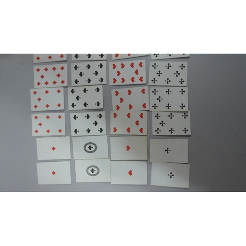 15 - A French Satinwood Ecarte Card Game Box and Contents including Mother of Pearl Tokens and Cards by T... 