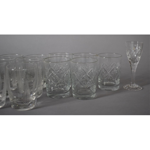 306 - A Collection of Good Quality Drinking Glasses to include Cut Glass Whisky Tumblers, Sherry Glasses E... 