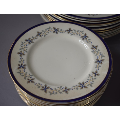 294 - A Large Collection of Dinner Plates, Two Part Sets of Crown China