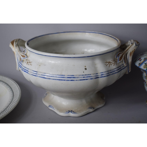 288 - A Collection of 19th Century and Later Ceramics to Include Soup Tureen (Missing Lid), Black and Whit... 