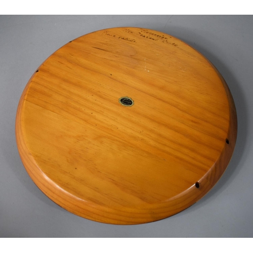 21 - An Early/Mid 20th Century Pinus Radiata Specimen Wood Twin Handled circular Tray by Sovereign of New... 