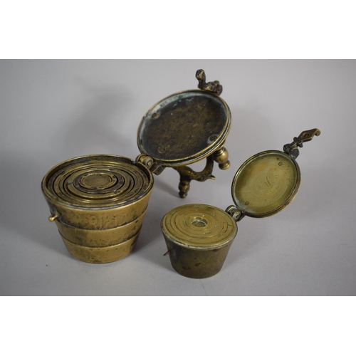 47 - Two Sets of Circular Graduated Brass Weights