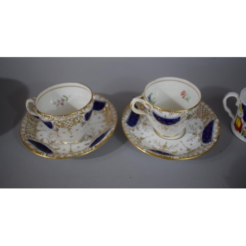 281 - A Collection of Ceramics to Include Two Coalport Cobalt, Gilt and Floral Hand Painted Cabinet Cups a... 