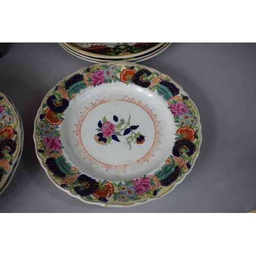 275 - A Collection of Masons Dinnerwares to Include Plates and Meat Plate (Hairline) Together with a Colle... 