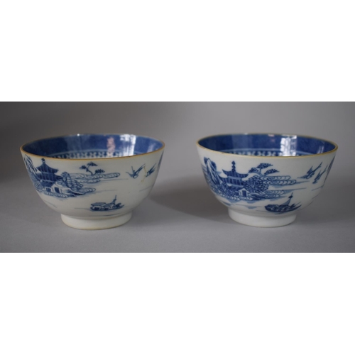 264 - A Collection of Four Pieces of Chinese Export, c. 1816, Blue and White, to Include Bowls and Tea Bow... 