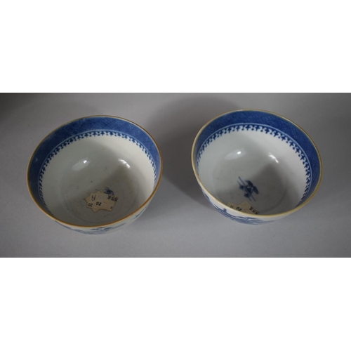 264 - A Collection of Four Pieces of Chinese Export, c. 1816, Blue and White, to Include Bowls and Tea Bow... 