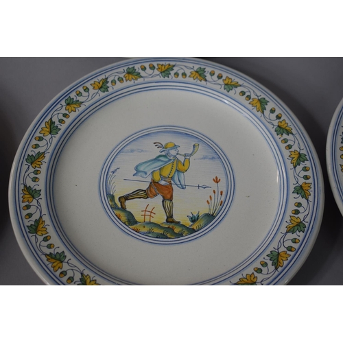 251 - A Collection of Eight Italian Faience Plates by Grazia-Deruta for Georgina Cooke Interiors with Game... 