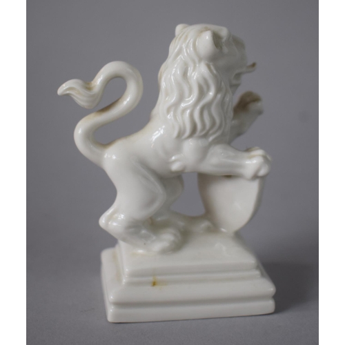 250 - A German Nymphenburg Porcelain Heraldic Lion, 9cms High