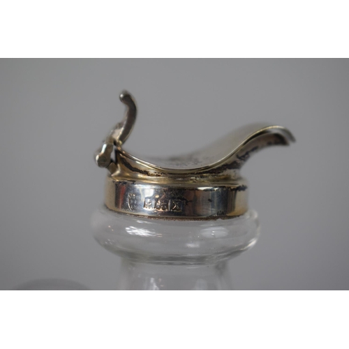 187 - A Silver Topped Whisky Noggin Flask, B'Ham Hallmark, 11cms High