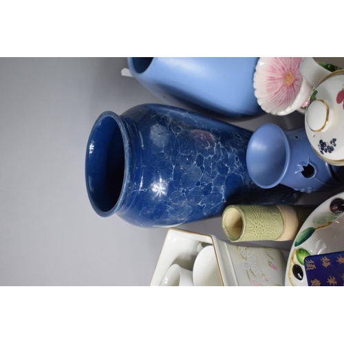 286 - A Collection of Ceramics to Include Large Blue Glazed Vase, Teapots, Royal Doulton Harvest Garland T... 