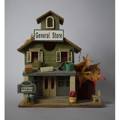 1 - A Handmade Model of a Timber Structured 'General Store' by Sculptures UK, 30cms High