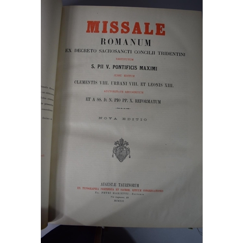 158 - A 1912 Edition of Missale Romanum Together with a 1923 Example and a Miniature Common Prayer Book