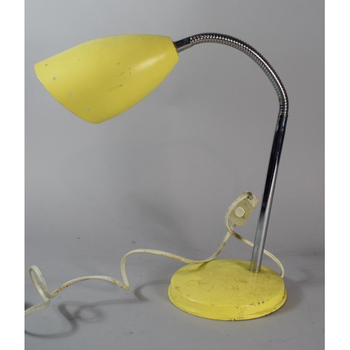 102 - A Vintage Anglepoise Style Desk Lamp in Lemon Yellow, 35cms High (at Right Angle)
