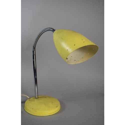 102 - A Vintage Anglepoise Style Desk Lamp in Lemon Yellow, 35cms High (at Right Angle)