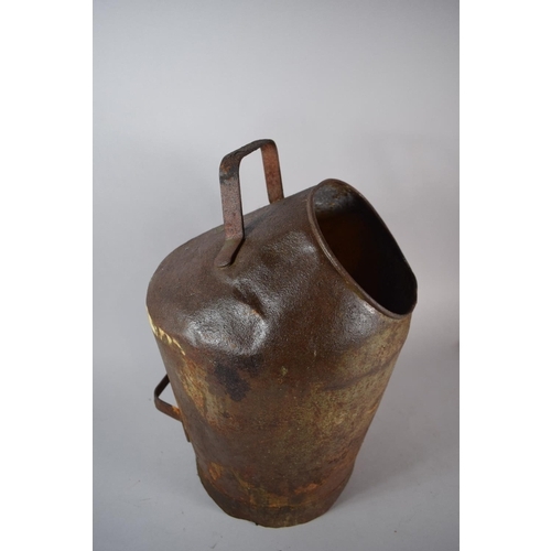 95 - An Interesting Metal Milking Pail by Lister of Dursley, with Two Carrying/Pouring Handles. 37cms Hig... 