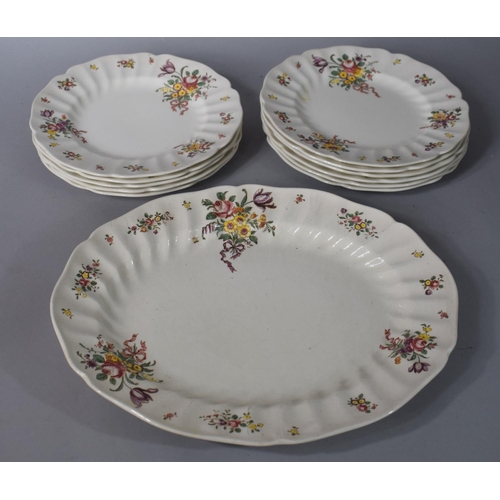 272 - A Collection of Royal Doulton Old Leeds Spray's D. 6203 Dinnerwares to Include 11 Dinner Plates and ... 