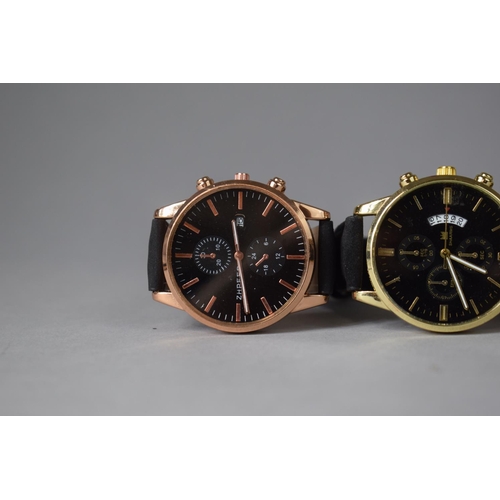 234 - Three Modern Gents Wrist Watches with Leather Straps