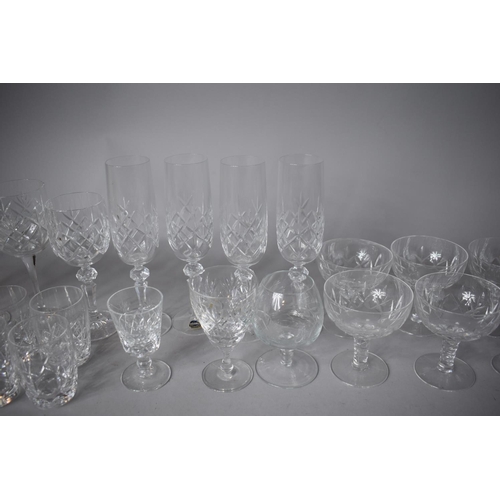 307 - A Collection of Good Quality Glasswares to Include Bohemian Champagnes, Wines, Stuart Air Twist Glas... 