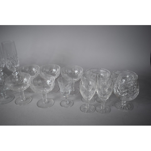 307 - A Collection of Good Quality Glasswares to Include Bohemian Champagnes, Wines, Stuart Air Twist Glas... 