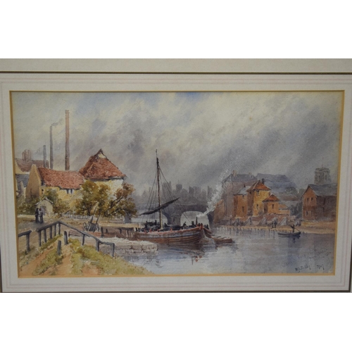 320 - William Boddy (1832 - 1911), a Framed Watercolour 'Skeltergate Ferry at York', Signed and Dated 1907... 