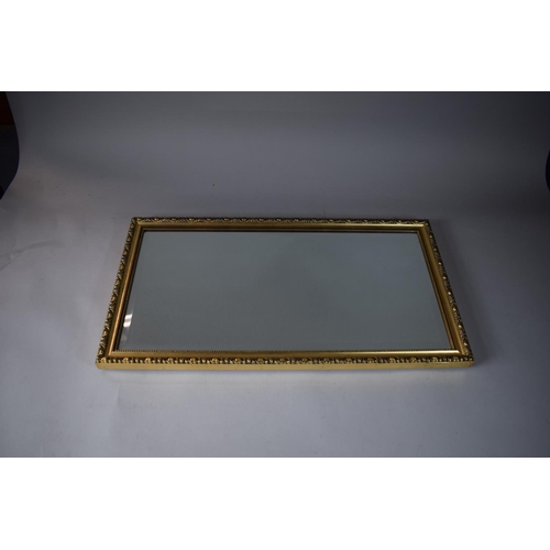 77 - A Gilt Framed rectangular Bevel Edge Wall Mirror