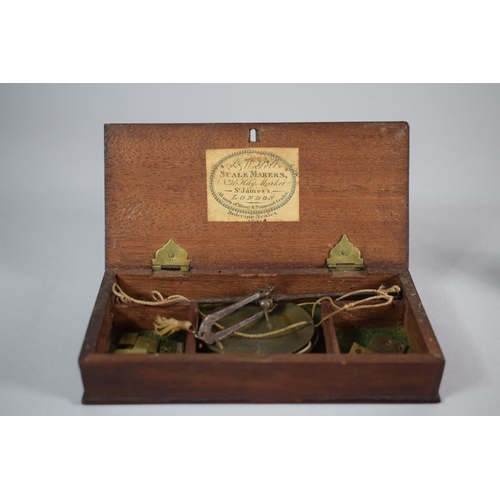 46 - A 19th Century Cased set of Medicine Scales and Weights by J & W Holt, London Together with Set in T... 
