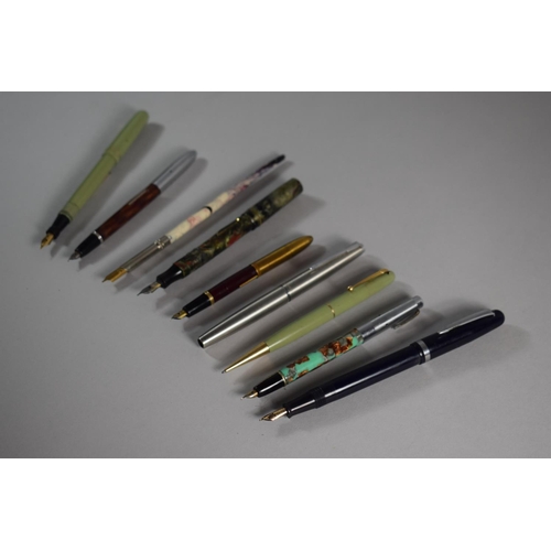 73 - A Collection of 10 Vintage Pens and a Ballpoint to Include Parker