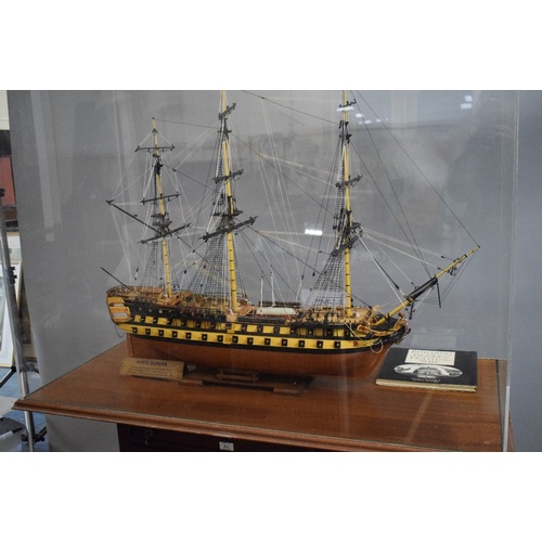 29 - A Large Hand Built Scale Model of The Wooden Fighting Ship HMS Superb, a 74 Gun Ship Designed by Sir... 