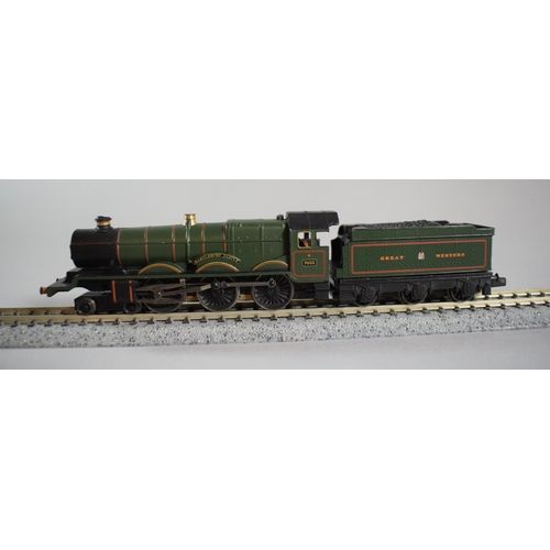 131 - A Boxed N Gauge Graham Farish 372-025 BR Castle Class 4-6-0 7033 Hartlebury Castle, Tender Redone to... 
